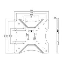 televizoriaus stovas laikiklsi tv stovas - LOGILINK -  TV wall mount, fix, 23-42'' - 2 nuotrauka
