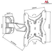 laikiklis maclean - Maclean MC-741 Braket for TV or monitor 13-42 '' 25kg black - 6 nuotrauka