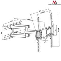 sieninis tv stovas - Maclean MC-760  Wall bracket for TV or monitor 26-55 ''30kg max vesa 400x400 - 3 nuotrauka