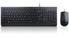 wireless keyboard - Lenovo Essential Keyboard and Mouse Combo  4X30L79922 Wired, USB, Keyboard layout US with EURO symbol, Mouse included, Numeric keypad, Black, USB, No, Wireless connection No, ENG - 1 nuotrauka