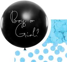 Balloon Gender Reveal - Boy 1m, juodas