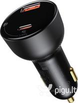 usb c 100w - Baseus Superme Car charger, USB, USB-C, 100W (black), CAABASCCZX_01 - 2 nuotrauka