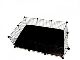 c c narvas - C&C Modular cage 3x2 110x75 cm guinea pig, hedgehog, juodas - 1 nuotrauka