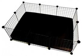 c c narvas - C&C Modular cage 3x2 110x75 cm guinea pig, hedgehog, juodas - 2 nuotrauka