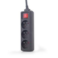 iec c14 - Energenie Power Strip 3 Lizdai UPS sistemai (IEC kištukas),0.6m, juodas spalvos - 3 nuotrauka