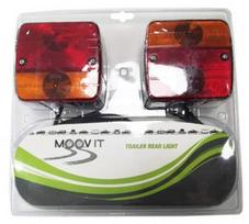 Automobilio priekabų žibintas Moovit 48040, 10 cm, raudona/oranžinė, 2 vnt.