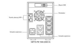 ups 1500va - Socomec NETYS PE UPS 1500VA/900W 230V/AVR/6XIEC 320,LED,USB - 2 nuotrauka