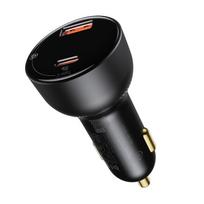 ikroviklis 100w - Baseus Superme Car charger, USB, USB-C, 100W + USB-C cable - 2 nuotrauka