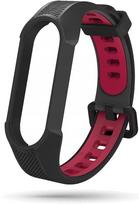 xiaomi mi watch - Tech-Protect watch strap Armour Xiaomi Mi Band 5/6/7, black/red | 9589046923579 - 1 nuotrauka