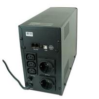 itampos stabilizatorius gembird - UPS Energenie-Gembird Line-Interactive,1200VA,3xIEC,2xSchuko 230V,USB,RJ11,LCD - 3 nuotrauka