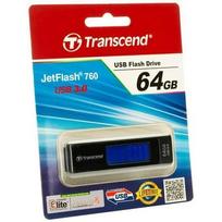 64gb usb - Transcend JetFlash 760 64GB Black/Blue (Juodas/Mėlynas) - 2 nuotrauka