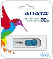 usb adata 32gb - ADATA Classic C008 32GB White/Blue (Baltas/Mėlynas) - 3 nuotrauka