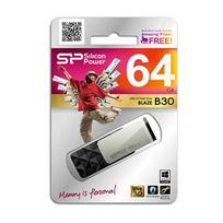 flash 64 usb atmintines - Silicon Power Blaze B30 64GB Black (Juodas) - 6 nuotrauka