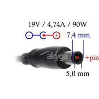 nesiojamojo kompiuterio ikroviklis hp - Akyga notebook power adapter AK-ND-04 19V/4.74A 90W 7.4x5.0 mm + pin HP - 2 nuotrauka