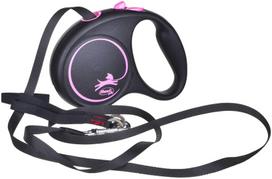 pavadelis flexi m - FLEXI Black Design M Cord 5 m pink automatinis pavadėlis - 3 nuotrauka