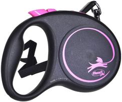 pavadelis flexi m - FLEXI Black Design M Cord 5 m pink automatinis pavadėlis - 4 nuotrauka