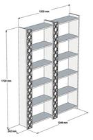 graikiniai riesutai - Pastatoma lentyna Kalune Design City 2, ruda/mėlyna - 4 nuotrauka