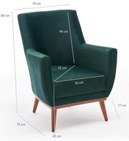zali foteliai - Kalune Design Sparno kėdė Gonca - Žalias - 3 nuotrauka