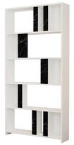 Kalune Design Knygų lentynas Lima - Baltas, Juodas Marble