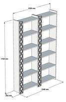 ruda knygu lentyna - Pastatoma lentyna Kalune Design City 2, ruda/kreminė - 4 nuotrauka