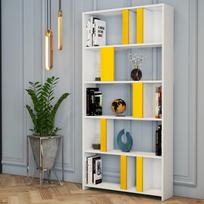 20 cm lentyna - Kalune Design Knygų lentynas Lima - Baltas, Geltona - 2 nuotrauka