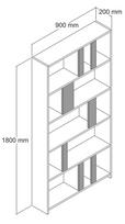 graikiniai riesutai - Kalune Design Knygų lentynas Lima - Walnut, Juodas Marble - 5 nuotrauka