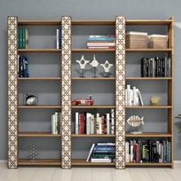 graikiniai riesutai - Pastatoma lentyna Kalune Design City 3, ruda/kreminė - 3 nuotrauka
