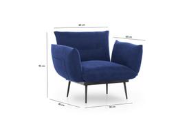 fotelis hanah - Kalune Design Sparno kėdė Jax Solo - Navy Mėlyna GR125 - 5 nuotrauka