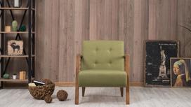 zali foteliai - Kalune Design Sparno kėdė Kemer - Žalias - 8 nuotrauka