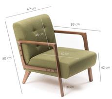 zali foteliai - Kalune Design Sparno kėdė Kemer - Žalias - 9 nuotrauka
