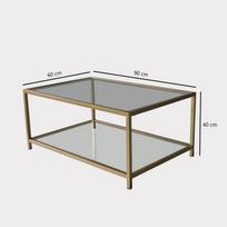 stalas 60 40 - Kavos staliukas Kalune Design Astro, aukso spalvos - 7 nuotrauka