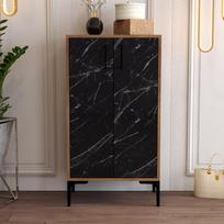senukai lentynos batams - Kalune Design Prag 845HCT4112, ruda/juoda, 350 mm x 600 mm x 1110 mm - 3 nuotrauka