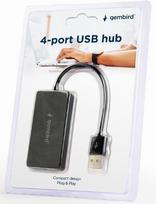 usb 4 port hub - GEMBIRD 4-port USB hub UHB-U2P4-04 Black - 2 nuotrauka