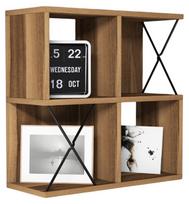 Pakabinama lentyna Kalune Design Extra Square, ruda/juoda
