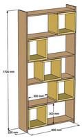 graikiniai riesutai - Pastatoma lentyna Kalune Design Box II, ruda/geltona - 5 nuotrauka