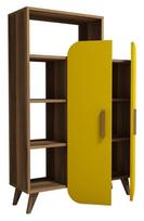 Pastatoma lentyna Kalune Design 845, 132 cm, ruda/geltona