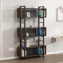 ruda knygu lentyna - Pastatoma lentyna Kalune Design Bookshelf 382, tamsiai ruda/juoda - 2 nuotrauka
