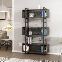 ruda knygu lentyna - Pastatoma lentyna Kalune Design Bookshelf 382, tamsiai ruda/juoda - 3 nuotrauka