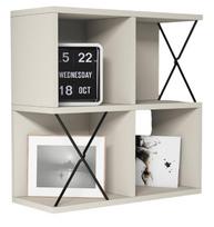 Pakabinama lentyna Kalune Design Extra Square, kreminė/juoda