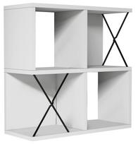 Pakabinama lentyna Kalune Design Extra Square, balta/juoda
