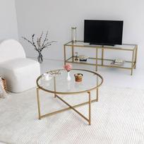 kavos staliukai aukso - Kavos staliukas Kalune Design Gold Sun, aukso spalvos - 3 nuotrauka