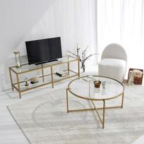 kavos staliukai aukso - Kavos staliukas Kalune Design Gold Sun, aukso spalvos - 7 nuotrauka
