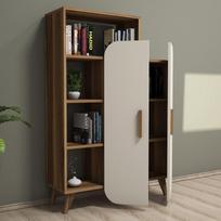 graikiniai riesutai - Pastatoma lentyna Kalune Design 845, 132 cm, ruda/smėlio spalvos - 3 nuotrauka