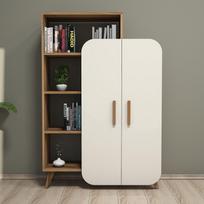 graikiniai riesutai - Pastatoma lentyna Kalune Design 845, 132 cm, ruda/smėlio spalvos - 4 nuotrauka