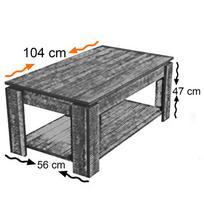 zurnalinis staliukas azuol - Kavos staliukas Shelf, rudas - 5 nuotrauka
