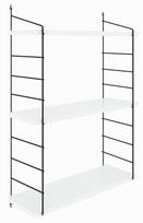 Pakabinama lentyna Kalune Design Armoni 3, balta/juoda