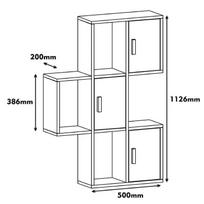 graikiniai riesutai - Pastatoma lentyna Kalune Design Flora, ruda/balta - 6 nuotrauka