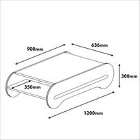 graikiniai riesutai - Kavos staliukas Kalune Design 845(II), rudas/geltonas - 4 nuotrauka