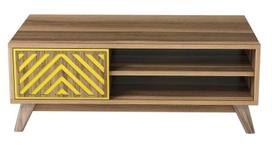 graikiniai riesutai - Kavos staliukas Kalune Design 845(V), rudas/geltonas - 1 nuotrauka