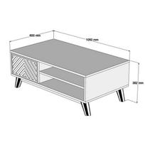 graikiniai riesutai - Kavos staliukas Kalune Design 845(V), rudas/geltonas - 5 nuotrauka
